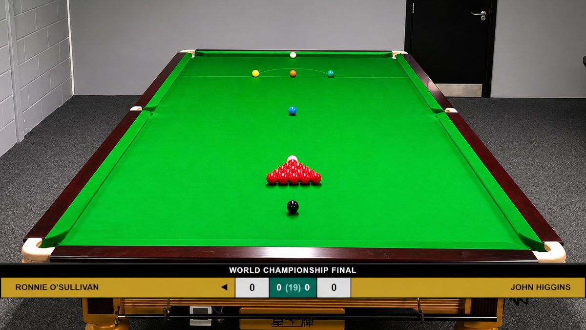 The Scoreline overlay shown on a live snooker stream